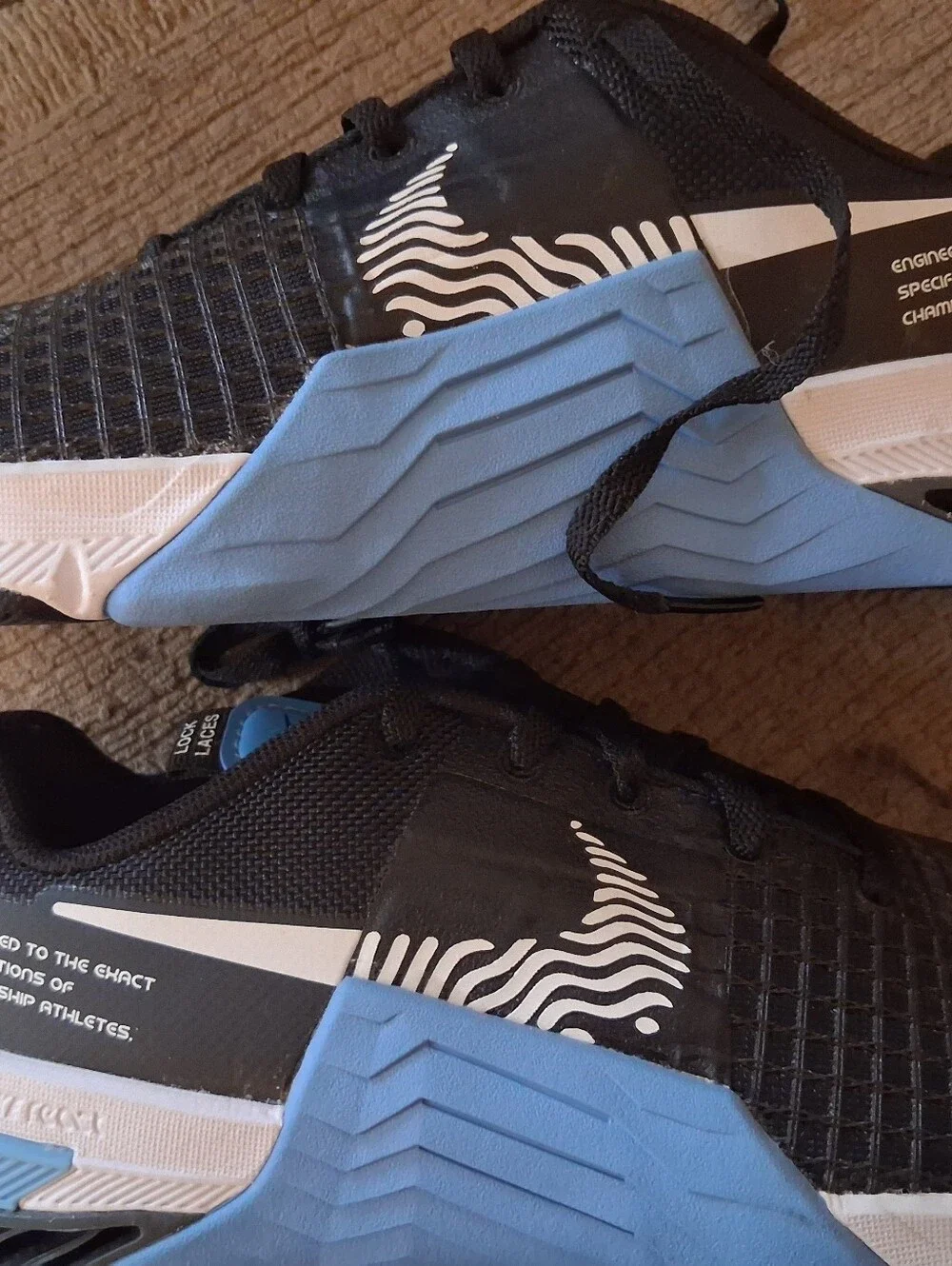 Nike Black and Light Blue Training Sneakers